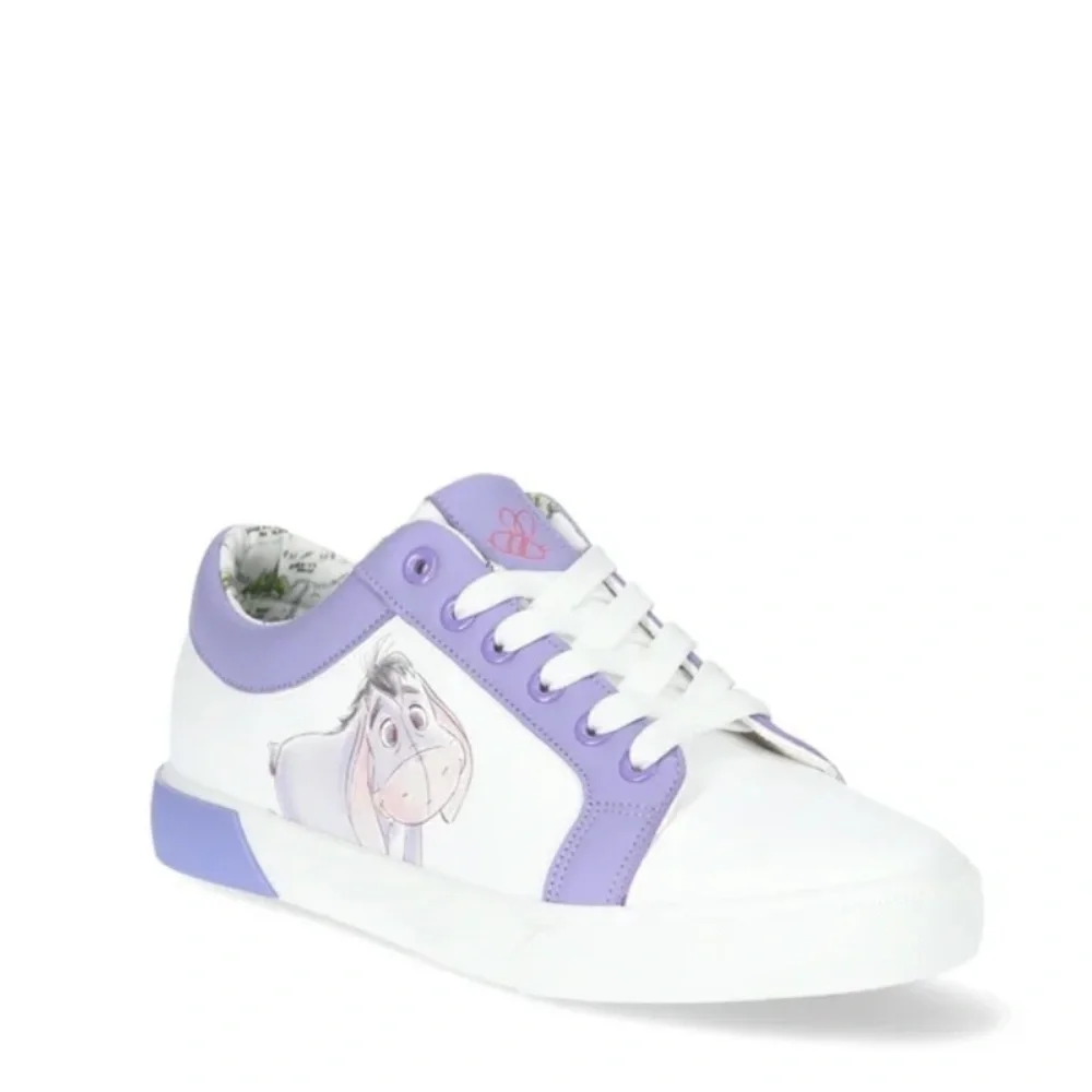🆕 Disney Women's Winnie the Pooh and Eeyore Low-Top Court Sneakers Size 6